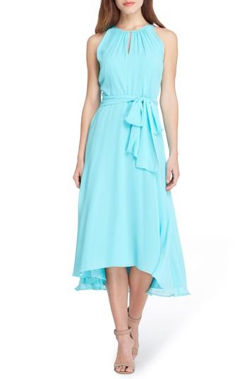 Petite Women's Tahari Midi Fit & Flare Dress - Blue