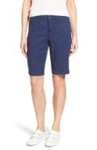 Women's Nydj Catherine Linen Blend Bermuda Shorts - Blue