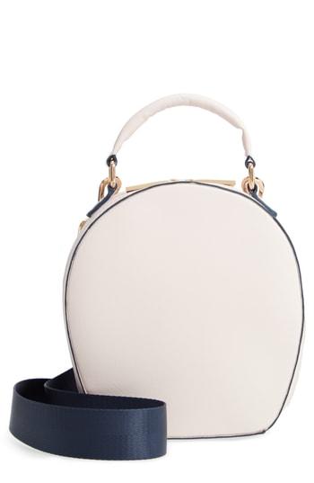 Deux Lux Annabelle Faux Leather Circle Crossbody Bag - Ivory