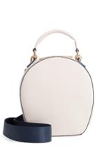 Deux Lux Annabelle Faux Leather Circle Crossbody Bag - Ivory