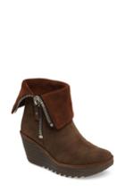 Women's Fly London 'yex' Platform Wedge Bootie .5-7us / 37eu - Brown