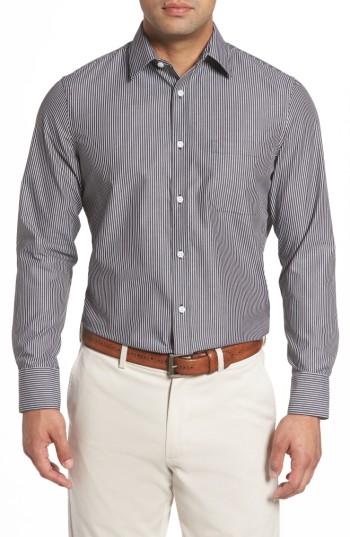 Men's Nordstrom Men's Shop Smartcare(tm) Regular Fit Nailhead Sport Shirt - Blue