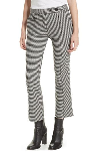 Women's Derek Lam 10 Crosby Flare Leg Crop Trousers - Black