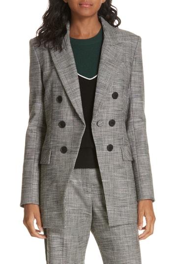Women's Veronica Beard Fortuna Check Dickey Jacket - Grey