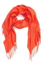 Women's Nordstrom Tissue Weight Wool & Cashmere Scarf, Size - Red