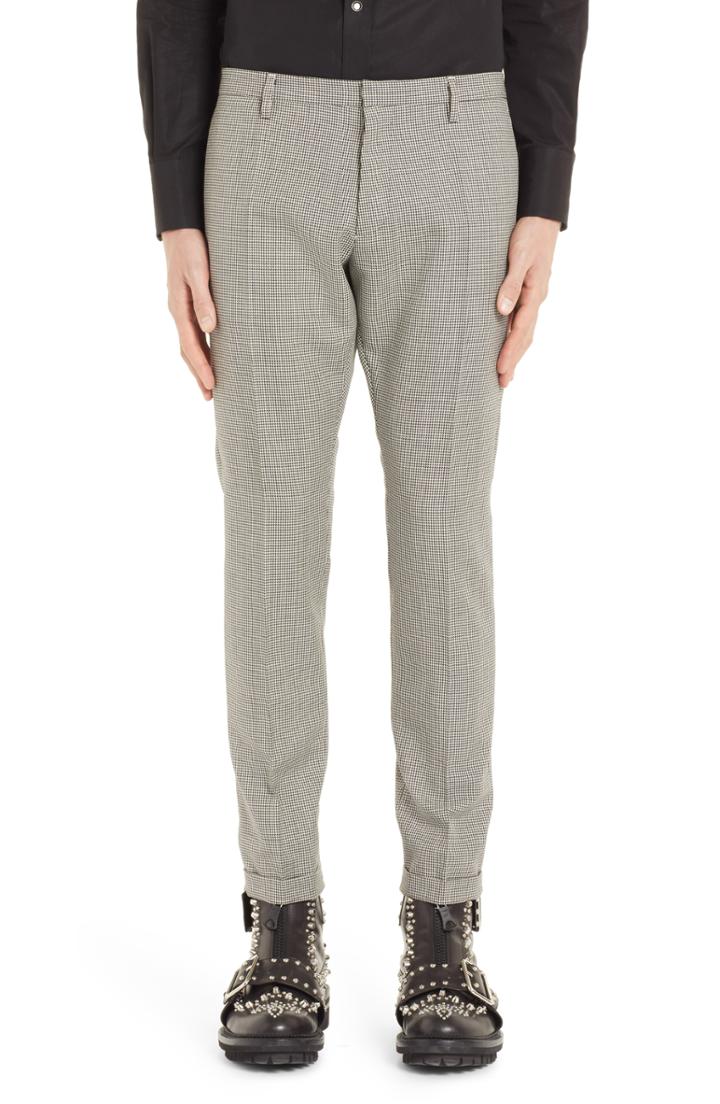 Men's Dsquared2 Houndstooth Slim Straight Leg Pants