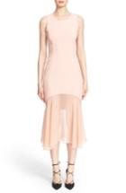 Women's Prabal Gurung Sheer Hem Crepe Dress - Pink
