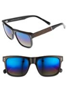 Men's Shwood Monroe 55mm Polarized Sunglasses - Black/ Elm/ Blue Flash