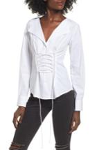 Women's Wayf Molly Corset Blouse - White