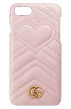 Gucci Gg Marmont Leather Iphone 7 Case - Pink