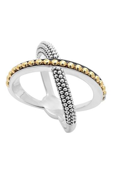 Women's Lagos 'enso' Caviar Crossover Ring