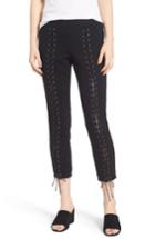 Women's Pam & Gela Lace-up Crop Sweatpants, Size - Black