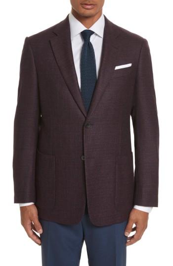 Men's Armani Collezioni G-line Trim Fit Wool Blazer S Eu - Red