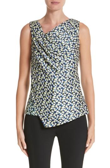 Women's Jason Wu Asymmetrical Crinkle Silk Crepon Top - Blue