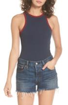 Women's Rvca Bod Ringer Bodysuit - Blue