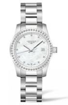 Women's Longines Conquest Diamond Bracelet Watch, 34mm