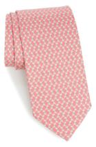 Men's Salvatore Ferragamo Riccardo Dog Print Silk Tie, Size - Pink