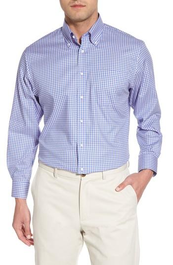 Men's Nordstrom Men's Shop Traditional Fit Non-iron Gingham Dress Shirt - 32 - Pink
