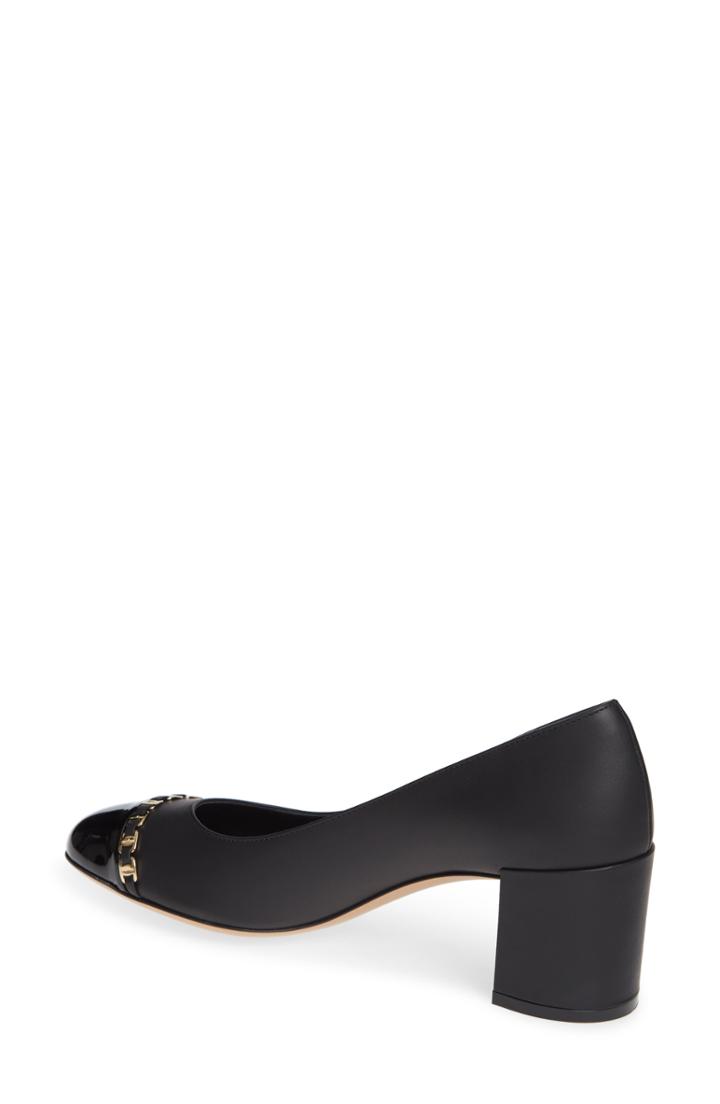 Women's Salvatore Ferragamo Avella Chainlink Trim Pump