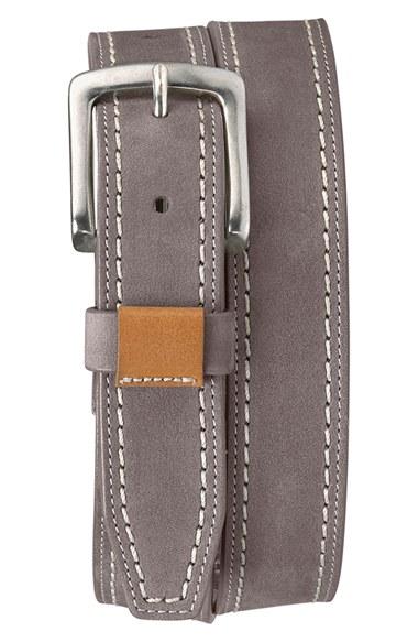 Men's Trask 'alpine' Nubuck Leather Belt - Gray