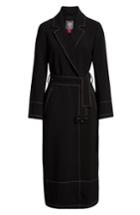 Women's Vince Camuto Stetch Crepe Trench Coat - Black