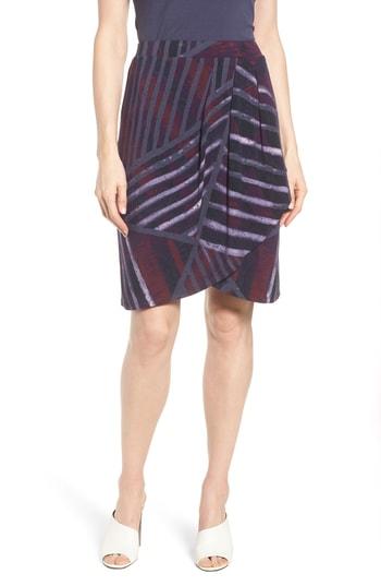 Women's Nic+zoe Cityscape Faux Wrap Skirt - Blue
