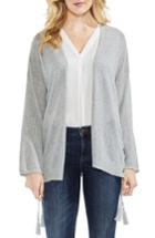 Women's Vince Camuto Pointelle Side Lace-up Cardigan, Size - Grey