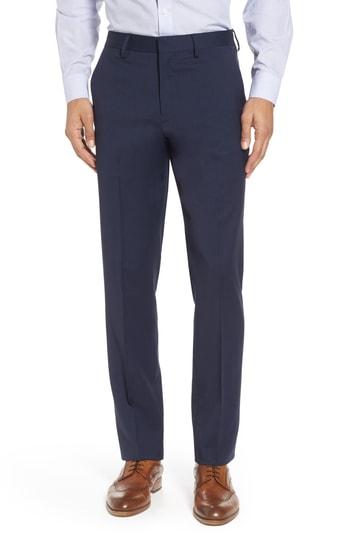 Men's Bonobos Jetsetter Slim Fit Flat Front Stretch Wool Trousers X - Blue