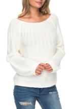 Women's Roxy Winter Mood Sweater - White