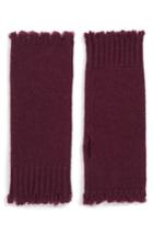 Women's Frye Frayed Edge Wool Arm Warmers, Size - Purple