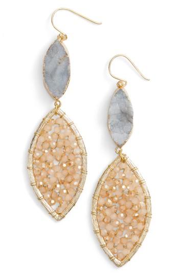 Women's Panacea Sunstone Crystal Earrings