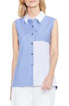 Women's Vince Camuto Colorblock Stripe Shirt - Blue
