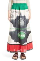 Women's Undercover Miles Davis Print Silk Skirt