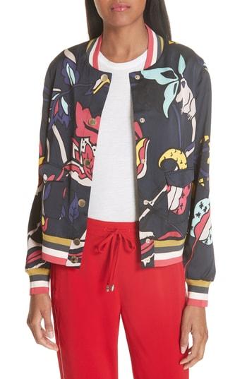 Women's Ted Baker London Colour By Numbers Yavis Bomber Jacket - Blue
