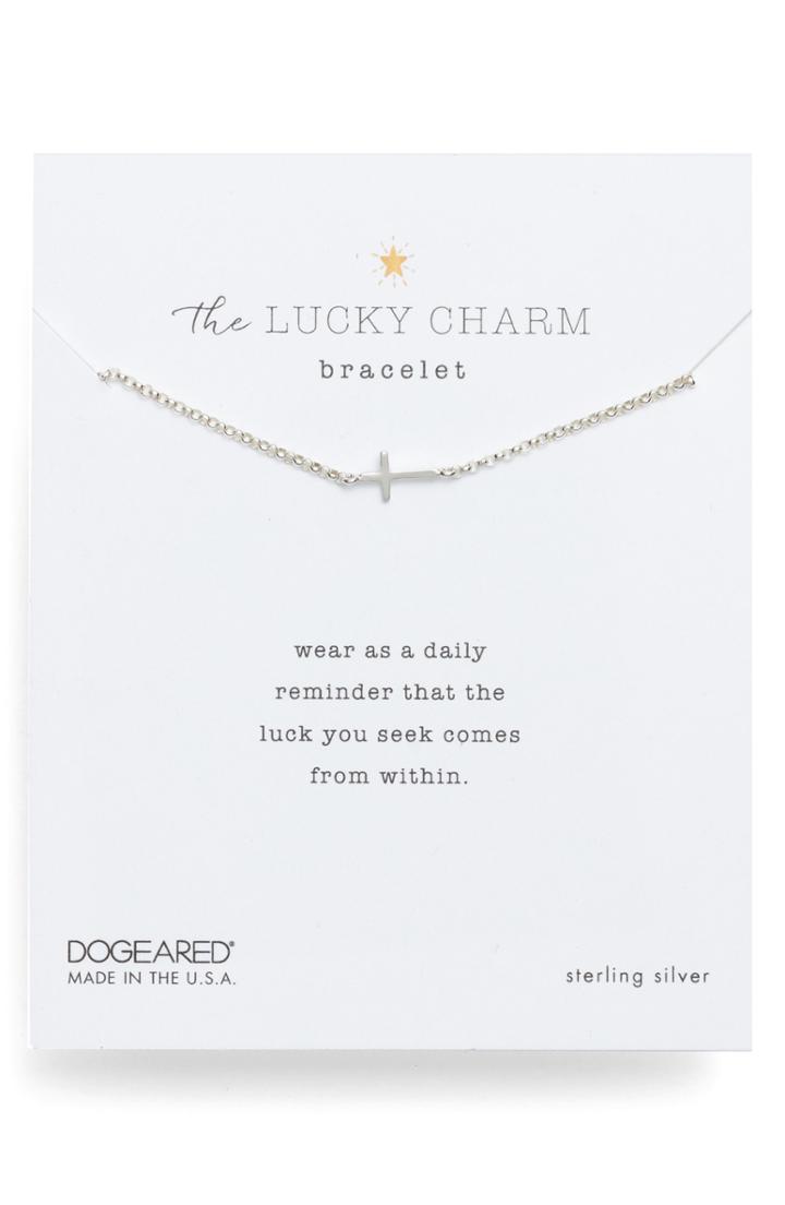 Women's Dogeared The Lucky Charm Cross Bracelet