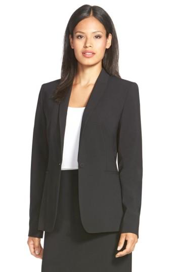 Women's Elie Tahari 'darcy' Stretch Wool Jacket - Black