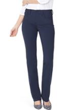 Women's Nydj Marilyn Straight Leg Ponte Pants (similar To 14w-16w) - Blue