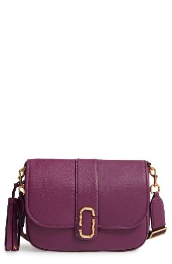 Marc Jacobs Interlock Leather Crossbody Bag - Purple