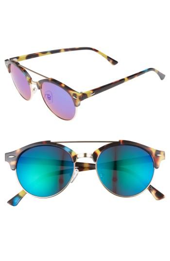 Women's Bp. 50mm Mirrored Round Sunglasses - Tort Blue