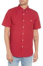 Men's Obey Alan Patterned Woven Shirt - Red