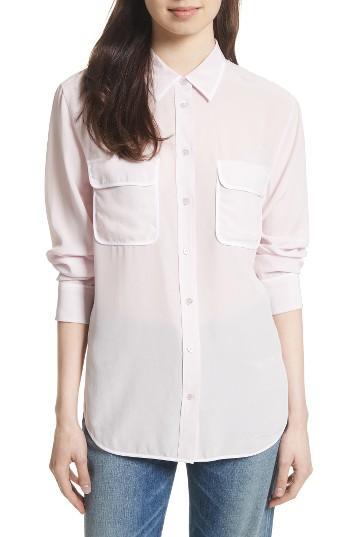 Women's Equipment Signature Silk Shirt - Pink