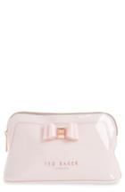 Ted Baker London Julis Bow Pvc Cosmetics Case - Pink