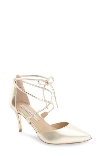 Women's Kristin Cavallari 'opel' Lace-up Pointy Toe Pump M - Metallic