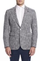 Men's Strong Suit By Ilaria Urbinati Ignatius Slim Fit Linen & Cotton Blazer R - Blue
