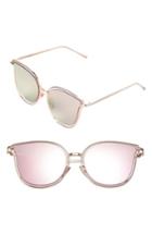 Women's Sunnyside La 54mm Mirrored Cat Eye Sunglasses -