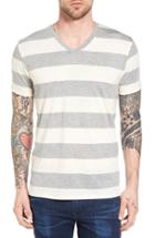 Men's The Rail Stripe V-neck T-shirt - Grey