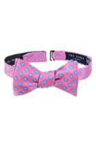 Men's Ted Baker London Micro Daisy Floral Silk Bow Tie, Size - Coral