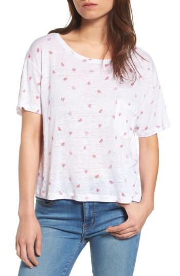 Women's Rails Billie Watermelon Print Linen Blend Tee