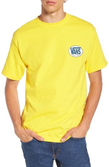 Men's Vans Oval All Logo Graphic T-shirt - Yellow