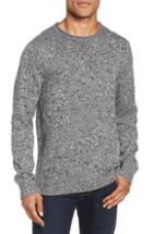 Men's Nordstrom Men's Shop Marled Cotton & Cashmere Roll Neck Sweater - Grey